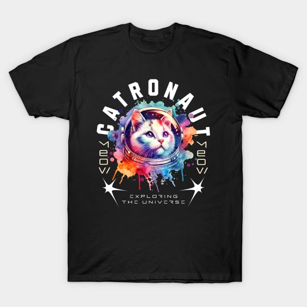 Cat in Space, Cat Lovers, Kitten in Space, Astronaut Cat, Astro Cat T-Shirt by TayaDesign